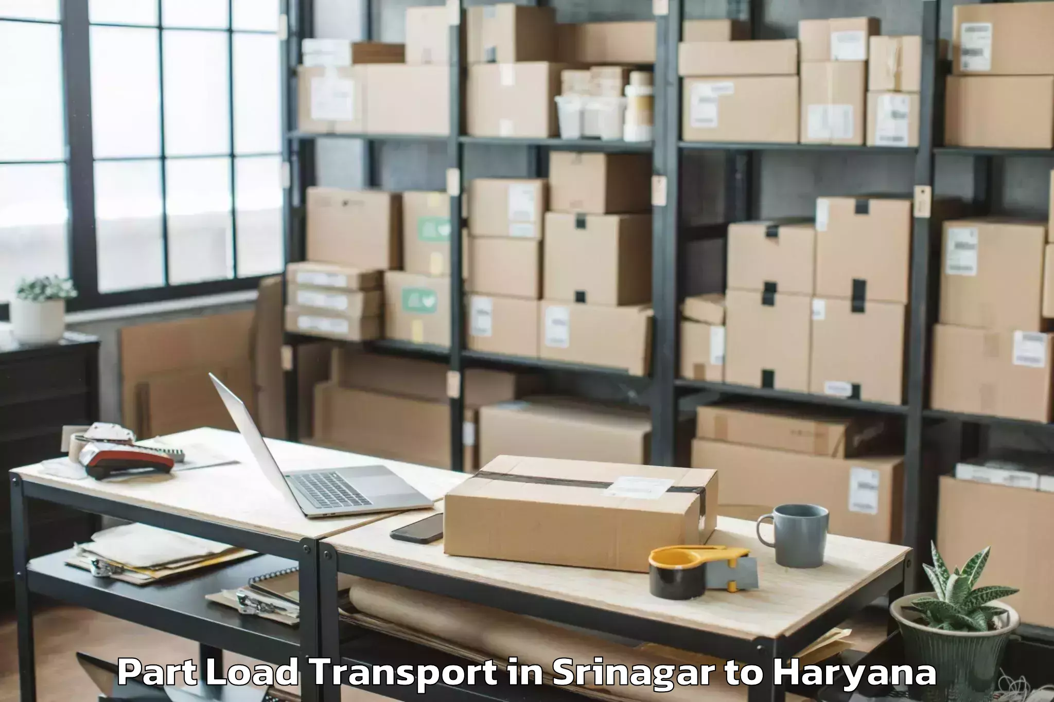 Book Srinagar to Omaxe Gurgaon Mall Part Load Transport